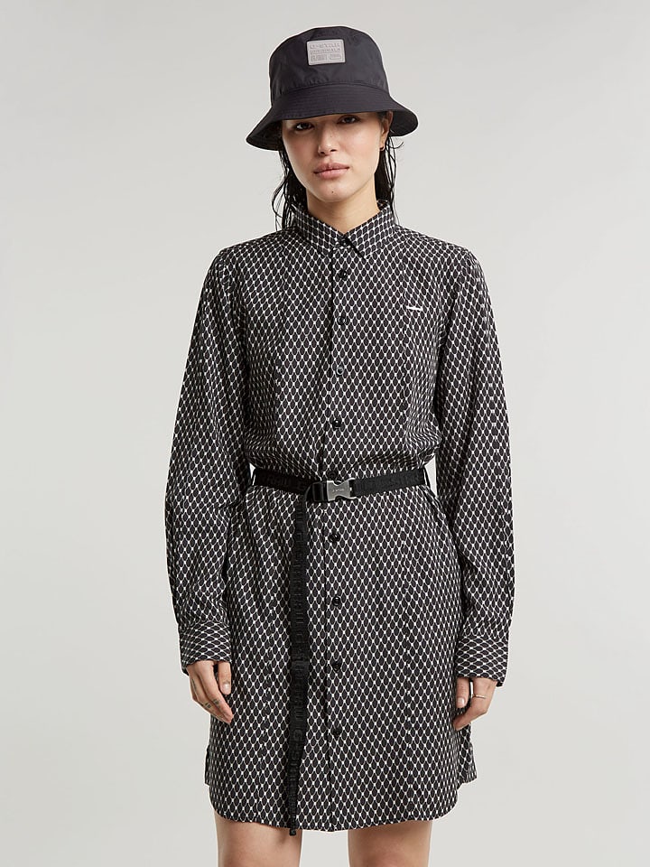 G-Star Sukienka w kolorze czarno-białym rozmiar: XS