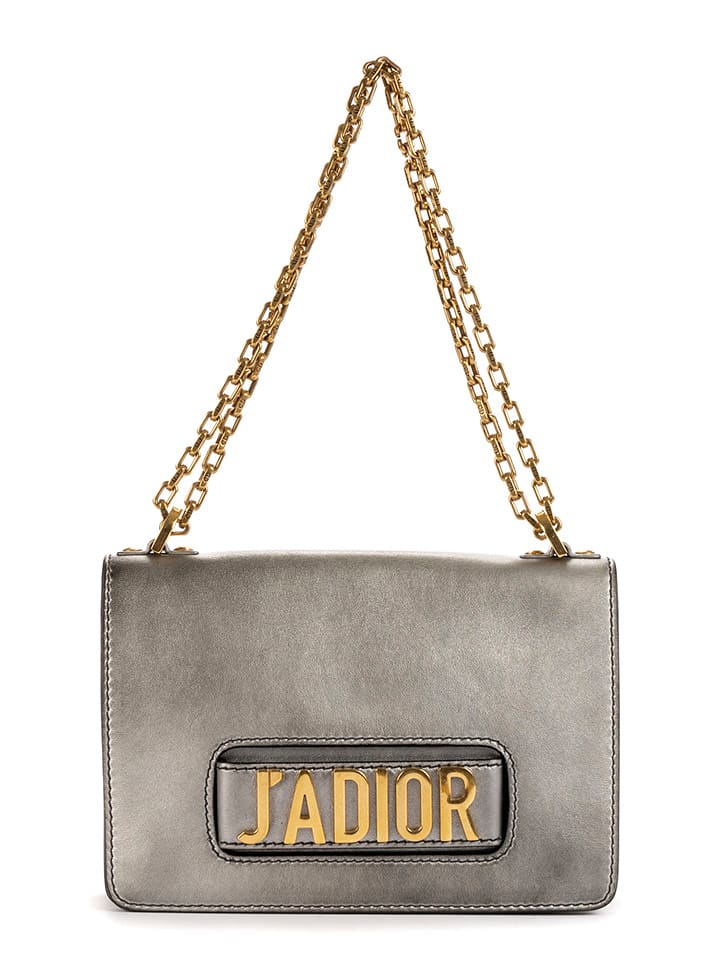 Dior Skórzana torebka w kolorze srebrnym - 25 x 16 x 7 cm rozmiar: onesize