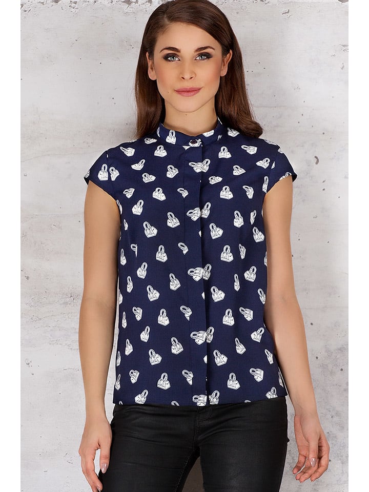 INFINITE YOU Koszulka w kolorze granatowo-białym rozmiar: XL