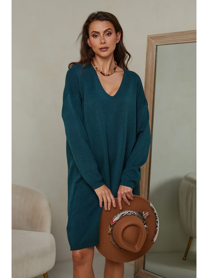 Joséfine Sukienka "Ibrany" w kolorze morskim rozmiar: M