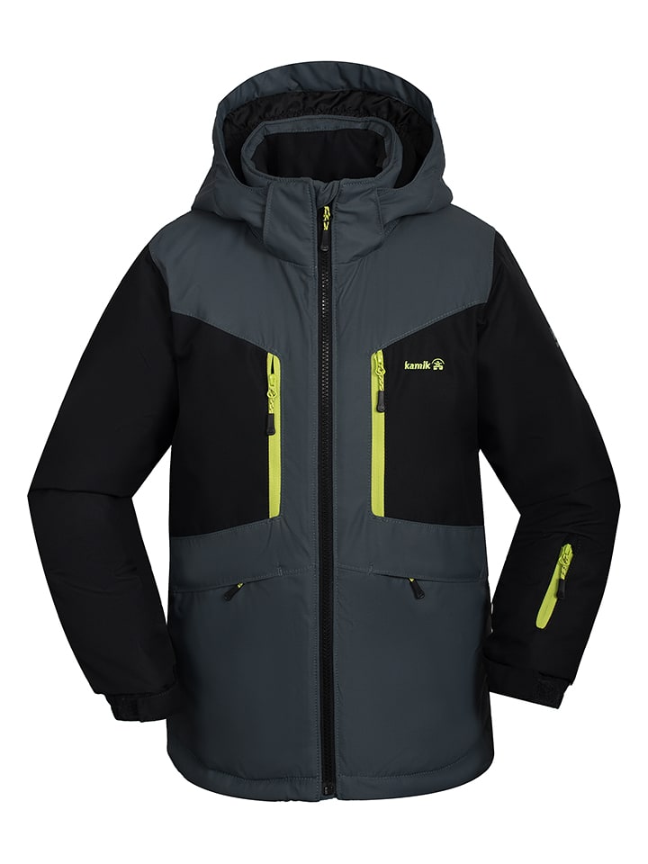 Kamik Kurtka narciarska "Max" w kolorze szaro-czarnym rozmiar: 116