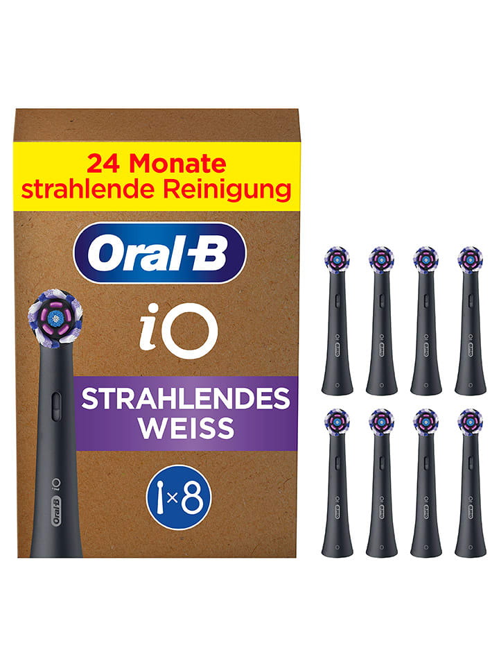 Oral-B Wymienne końcówki (8 szt.) "iO Radiant White" w kolorze czarnym rozmiar: onesize