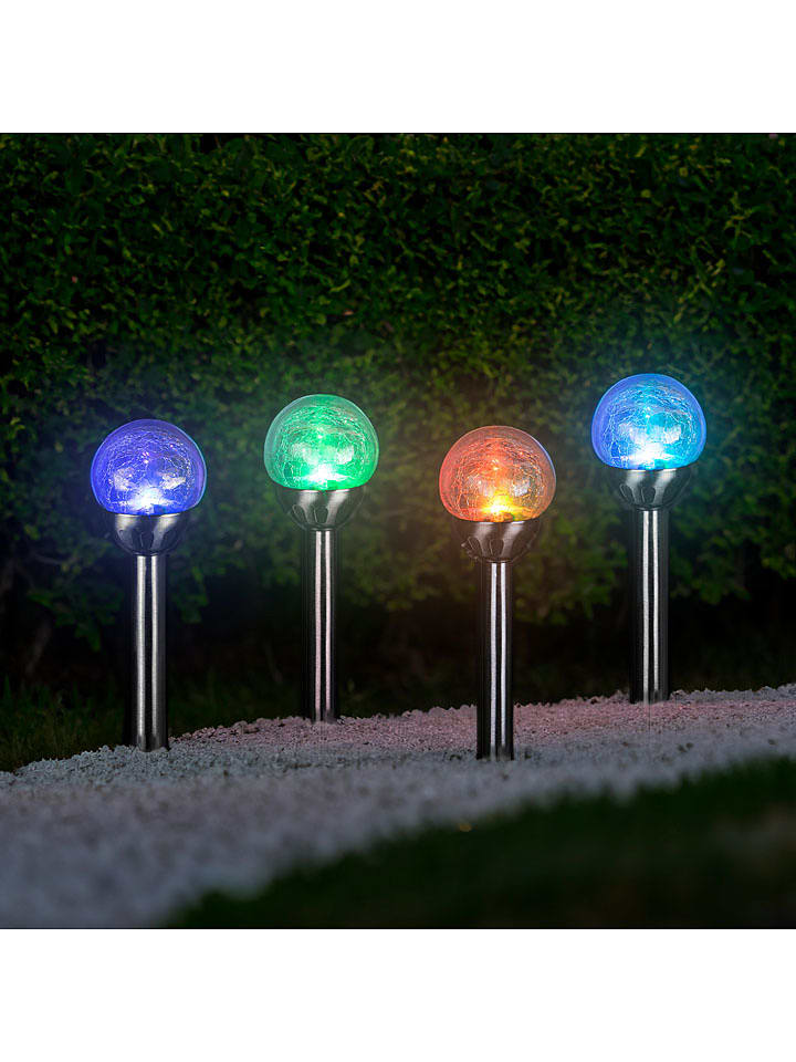 Garden Hero Wtyczka ogrodowa LED w kolorze srebrnym - wys. 34 x Ø 8 cm rozmiar: onesize