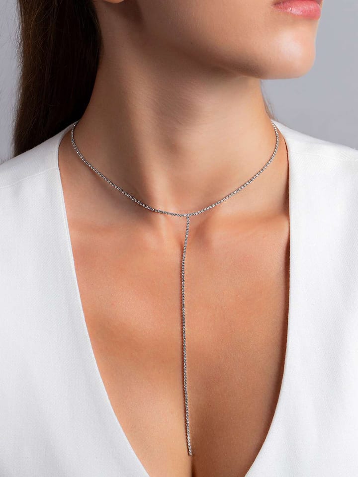 Lodie Silver Naszyjnik z elementami ozdobnymi rozmiar: onesize