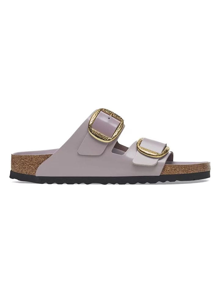 Birkenstock Skórzane klapki "Arizona" w kolorze fioletowym rozmiar: 40