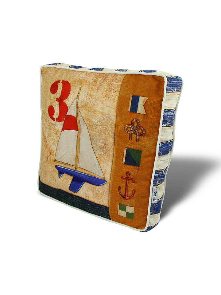 FLORIANE GARDEN Poduszka w kolorze beżowo-jasnobrązowym na krzesło rozmiar: 42x42 cm