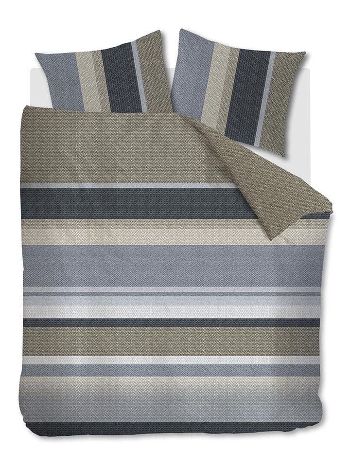 Beddinghouse Komplet pościeli "Jorren" w kolorze beżowo-niebieskim rozmiar: 260x200/220 cm