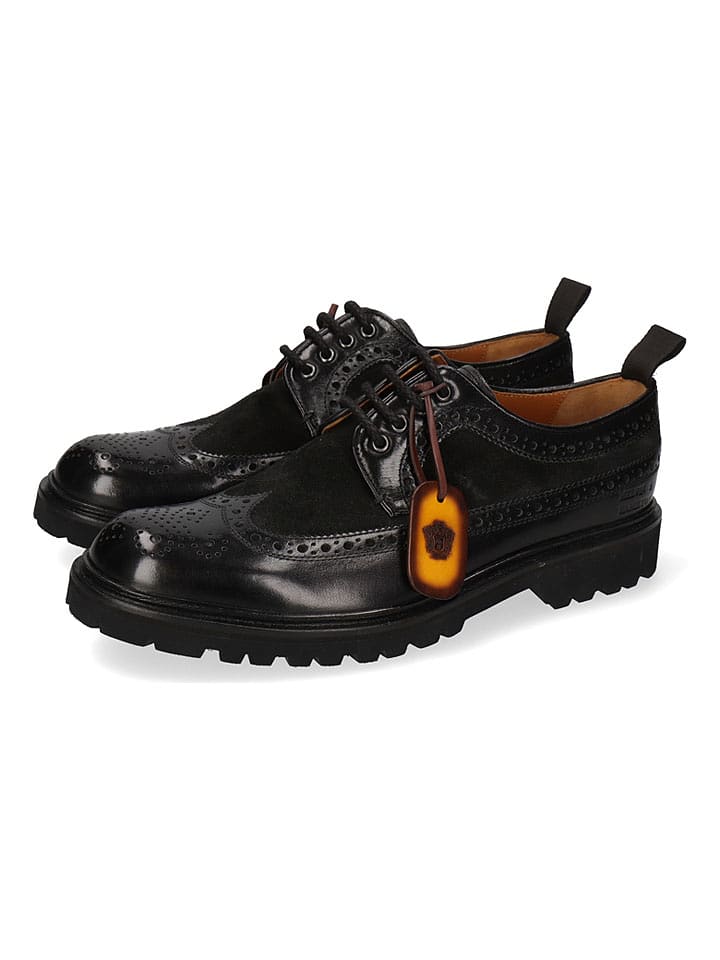 MELVIN & HAMILTON Skórzane trzewiki "Pierce 27" w kolorze czarnym rozmiar: 39