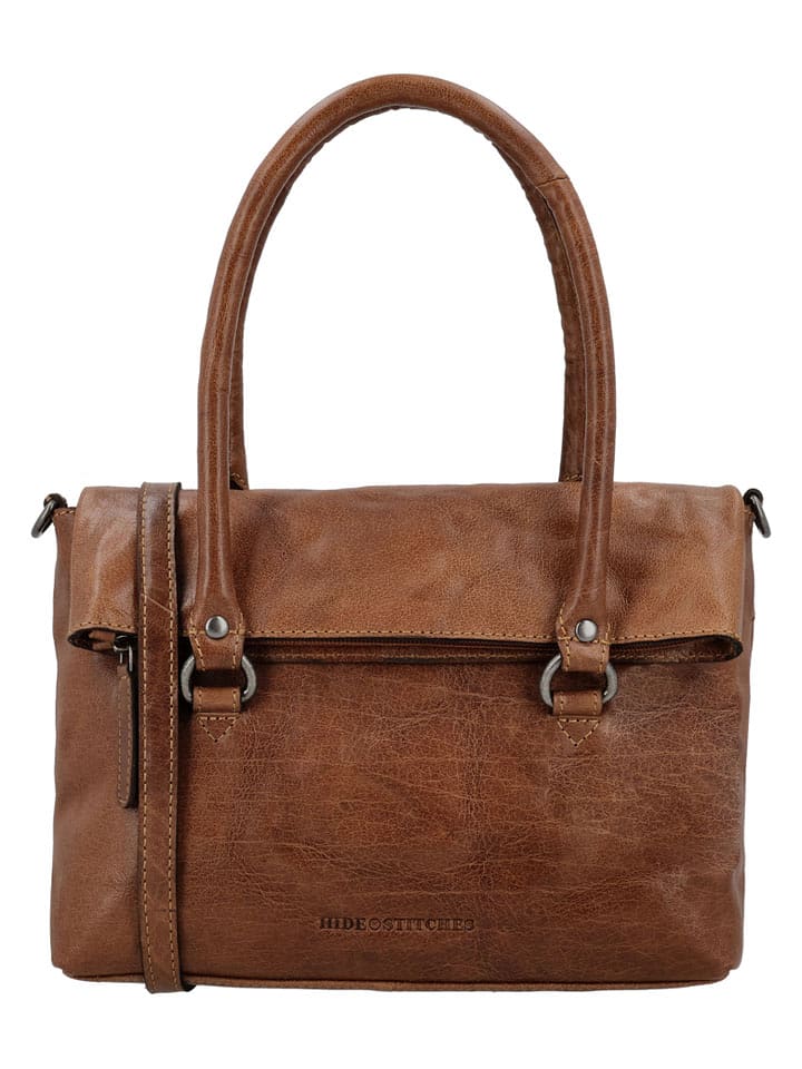 HIDE & STITCHES Skórzana torebka "Westland" w kolorze jasnobrązowym - 29 x 20 x 7 cm rozmiar: onesize