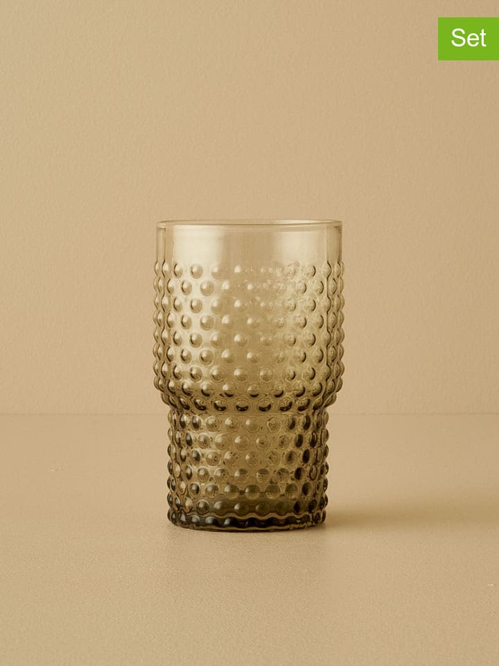 BELLA MAISON Szklanki (6 szt.) w kolorze zielonym - 400 ml rozmiar: onesize