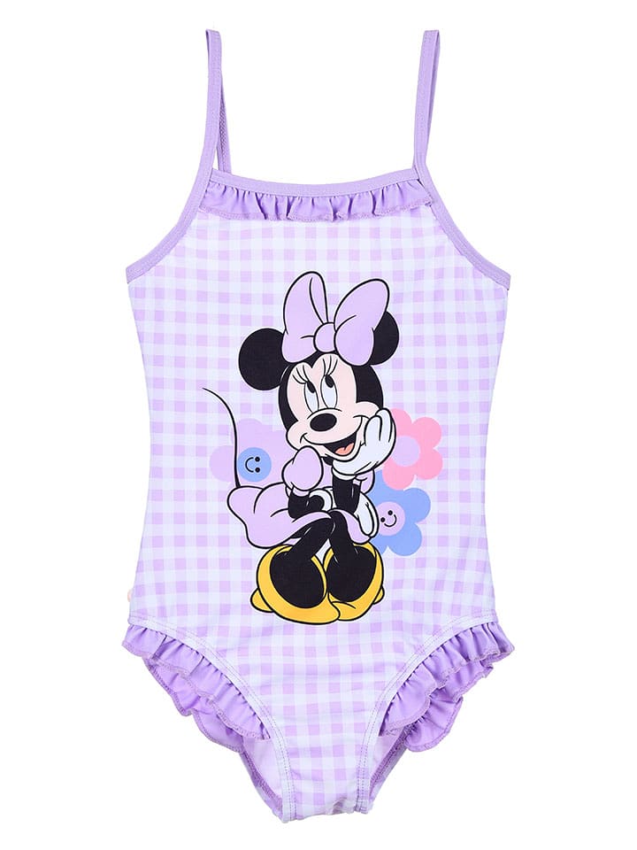 Disney Minnie Mouse Strój kąpielowy "Minnie" w kolorze fioletowym rozmiar: 104