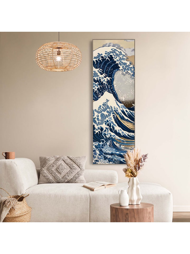 Orangewallz Druk "The Great Wave" na płótnie w ramce rozmiar: 40x120 cm
