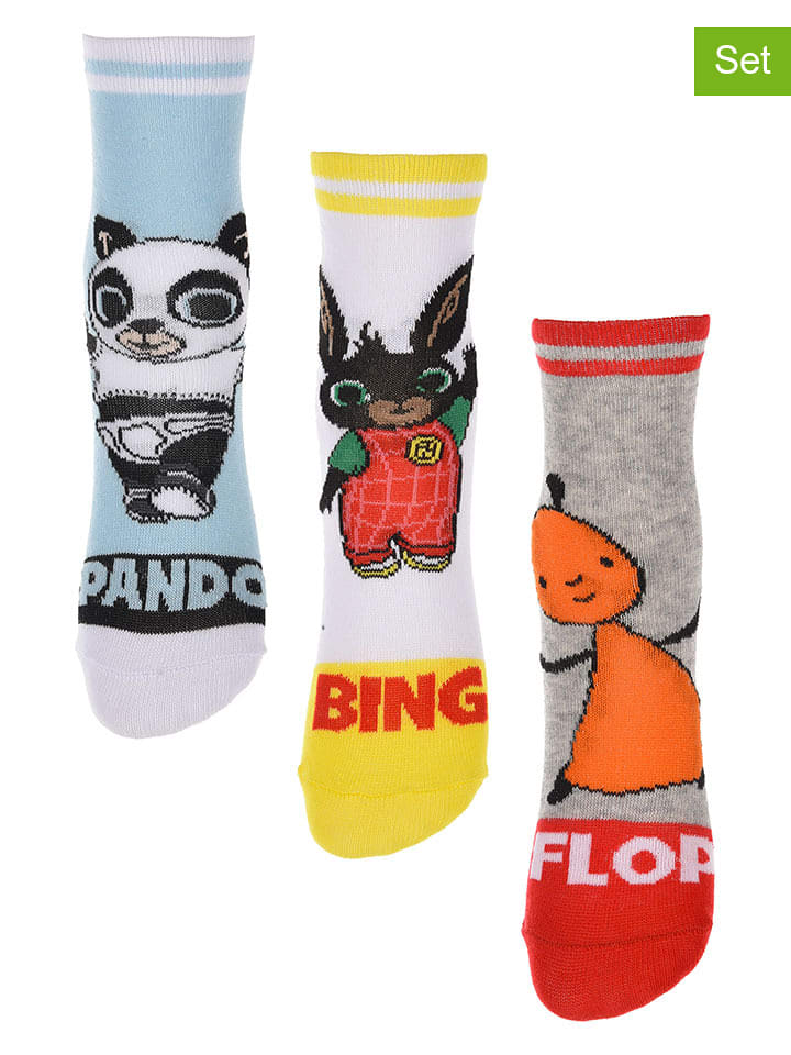 Bing Skarpety (3 pary) "Bing" ze wzorem rozmiar: 23-26