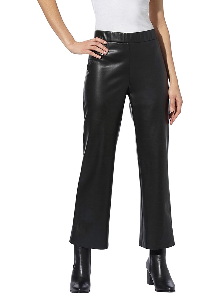 Heine Spodnie w kolorze czarnym ze skóry syntetycznej rozmiar: 42