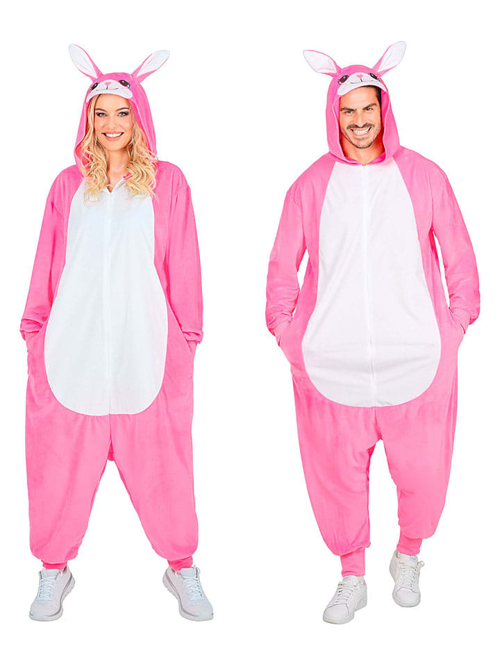 Carnival Party Kombinezon kostiumowy "Bunny" w kolorze jasnoróżowo-białym rozmiar: XXL