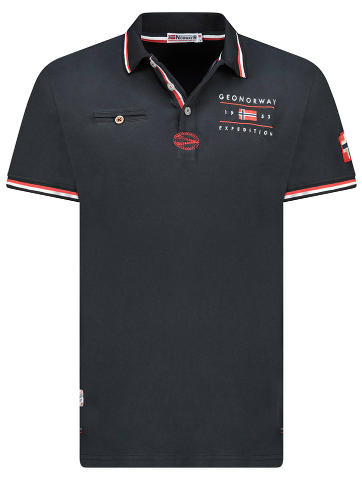 Geographical Norway Koszulka polo "Konbustyble" w kolorze czarnym rozmiar: S