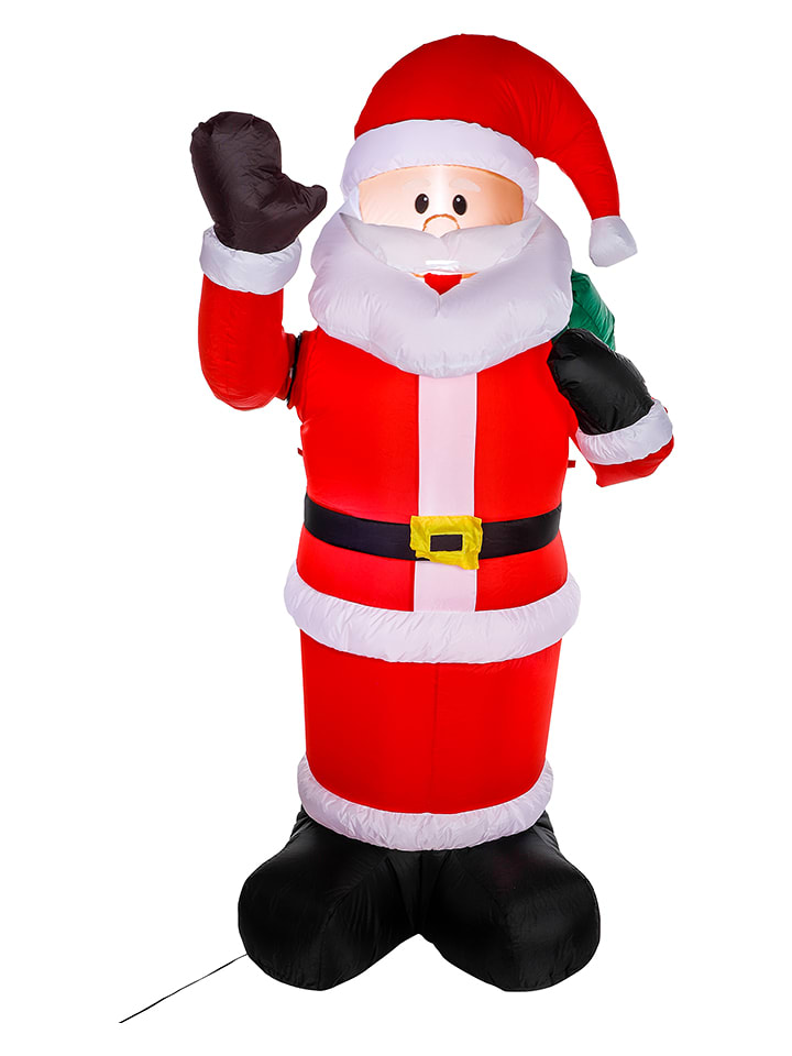 Profiline Dmuchana dekoracja LED "Santa" w kolorze czerwonym - wys. 183 cm rozmiar: onesize