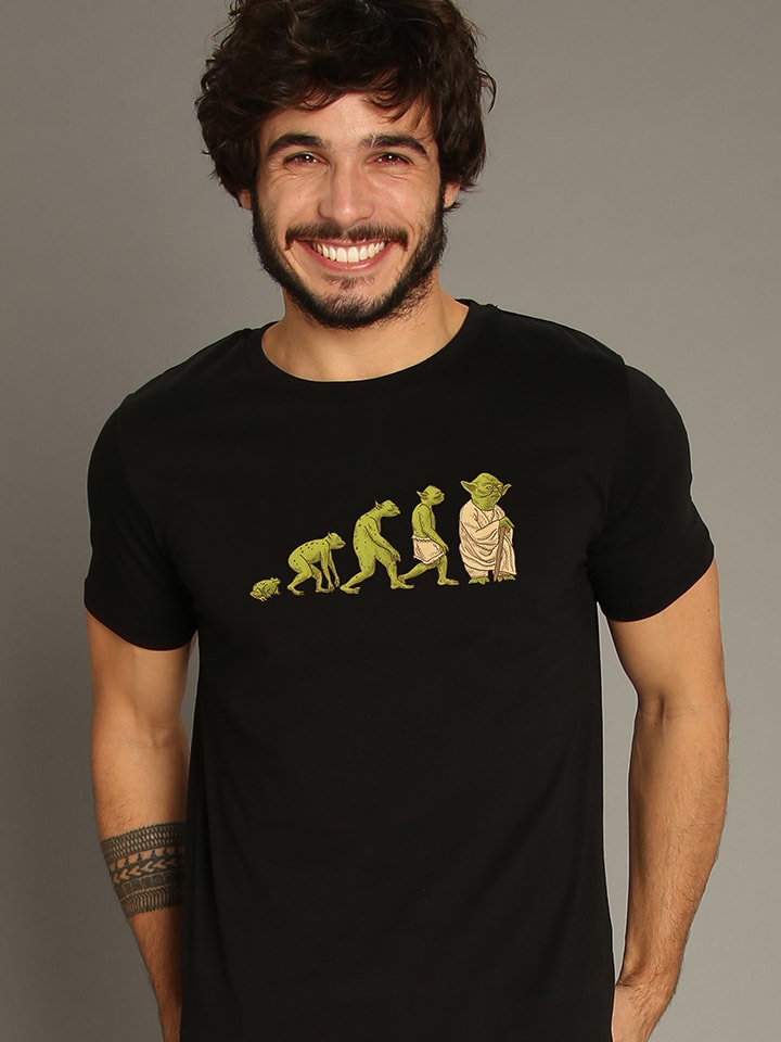 WOOOP Koszulka "Yodalution" w kolorze czarnym rozmiar: S