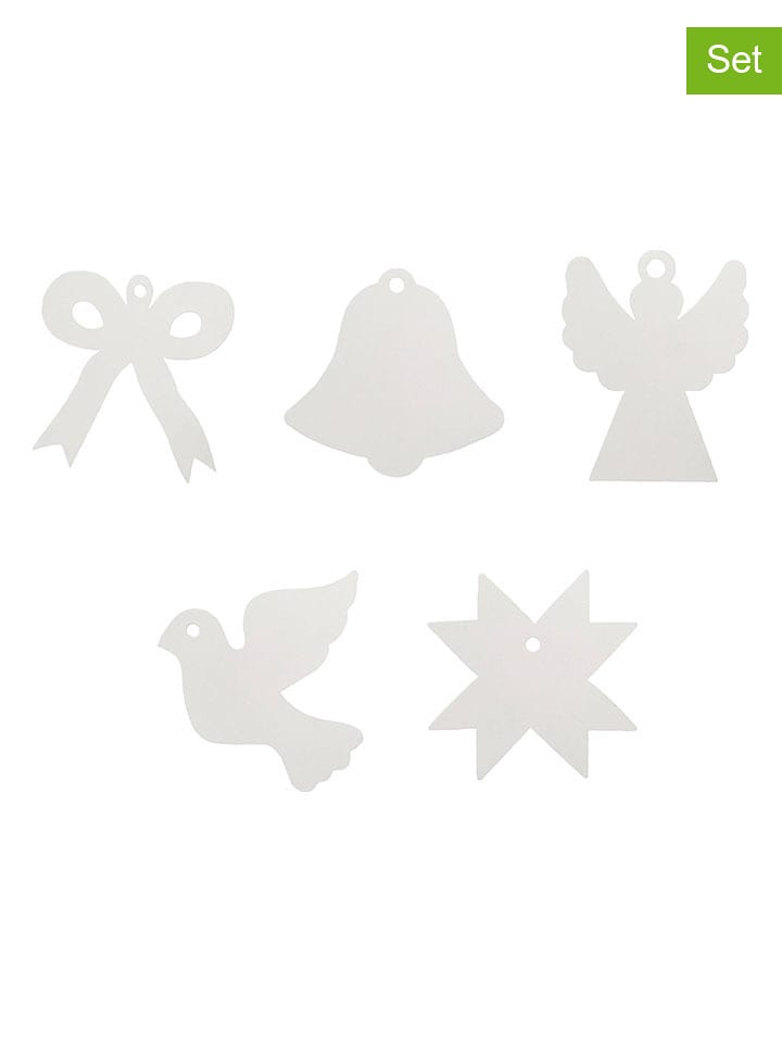 OYOY living design Zawieszki (5 szt.) w kolorze białym do prezentów rozmiar: onesize