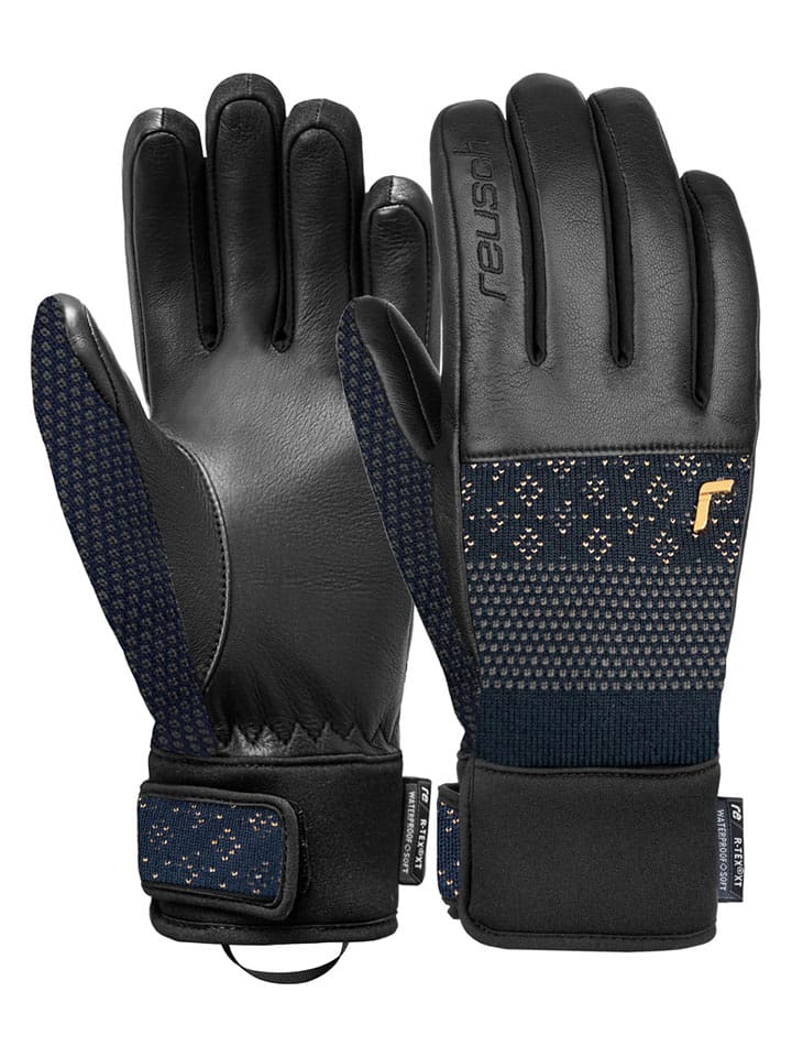 Reusch Rękawiczki funkcyjne "Elisabeth" w kolorze granatowo-czarnym rozmiar: 7