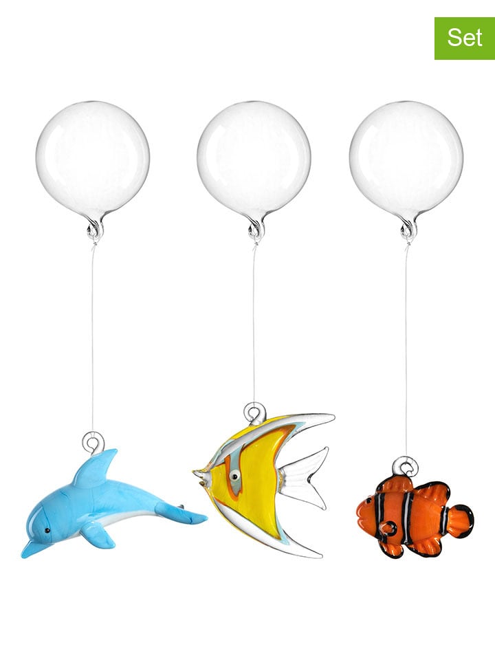 LEONARDO Pływające dekoracje (3 szt.) w różnych kolorach - dł. 21 cm rozmiar: onesize