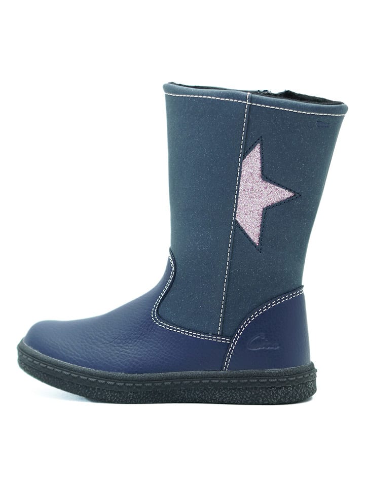 Ciao Skórzane kozaki w kolorze niebieskim rozmiar: 25