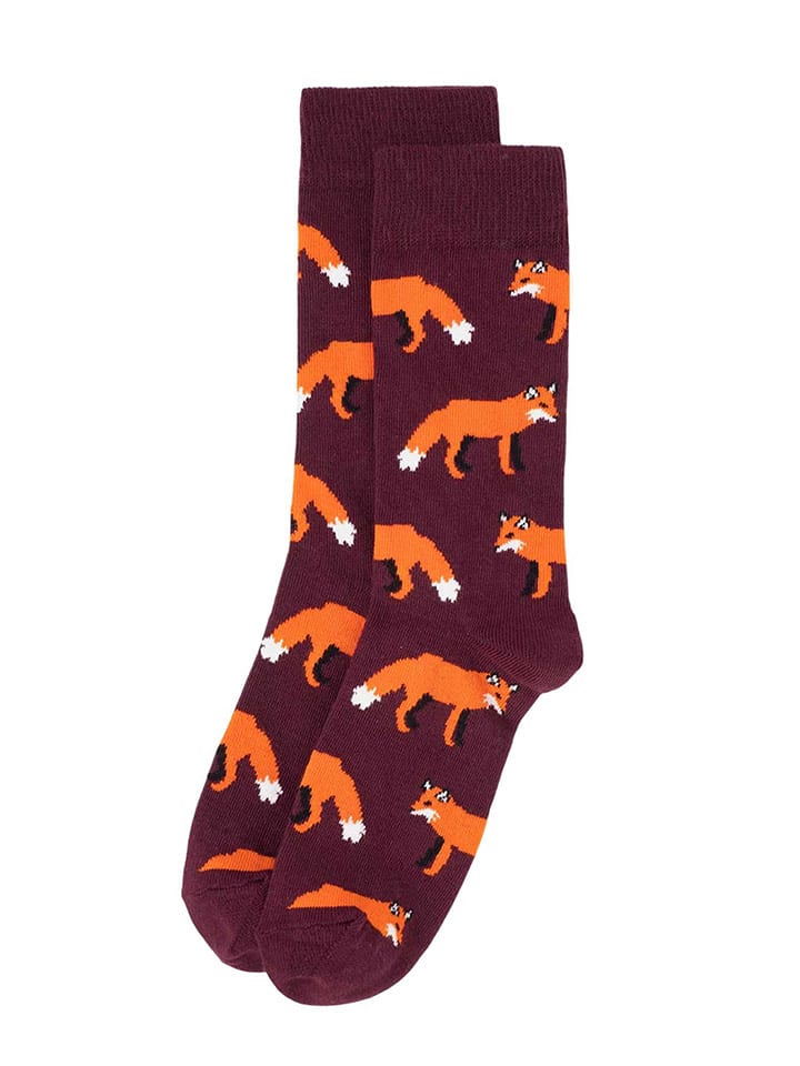 Happy Socks Skarpety "Fox" w kolorze fioletowo-pomarańczowym rozmiar: 36-40