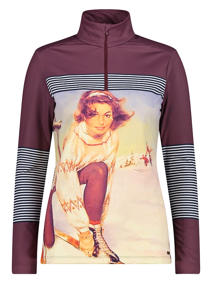 CMP Bluza polarowa w kolorze fioletowym ze wzorem rozmiar: 36