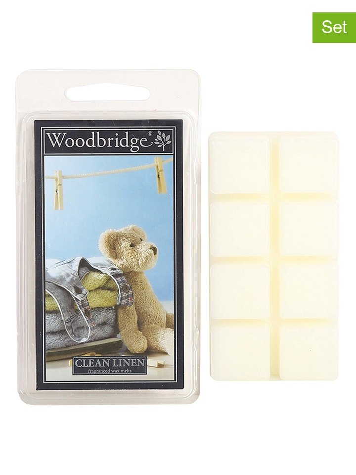 Woodbridge Wosk zapachowy (2 szt.) "Clean Linen" w kolorze kremowym - 2 x 68 g rozmiar: onesize
