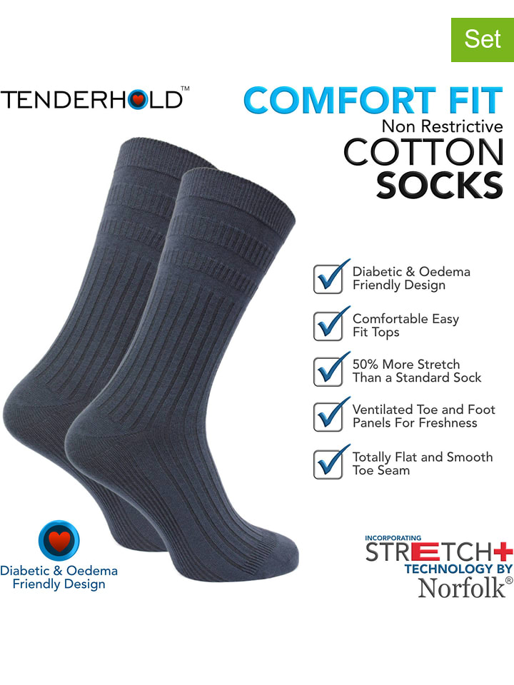 Norfolk Skarpety (2 pary) w kolorze szarym rozmiar: 35-38