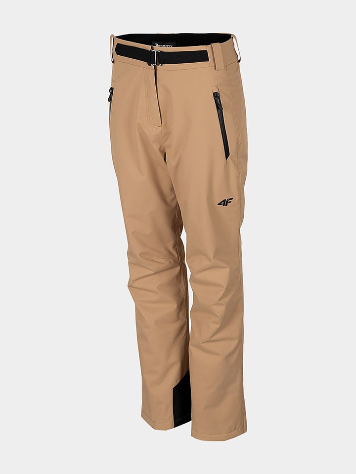 4F Spodnie narciarskie w kolorze beżowym rozmiar: M