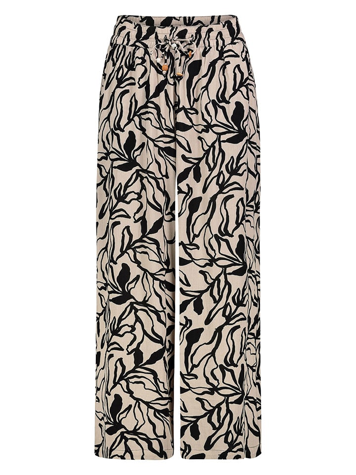 Eight2Nine Spodnie w kolorze beżowo-czarnym rozmiar: M