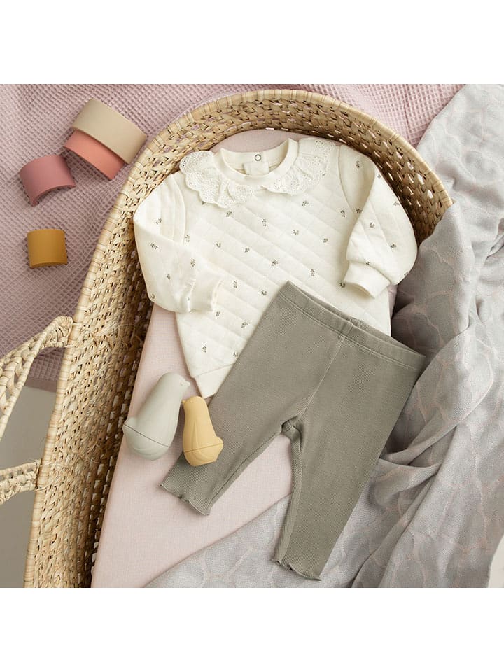 COOL CLUB 2-częściowy zestaw w kolorze kremowo-oliwkowym rozmiar: 80