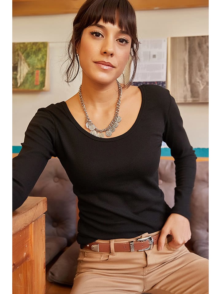 Olalook Bluzka w kolorze czarnym rozmiar: XL