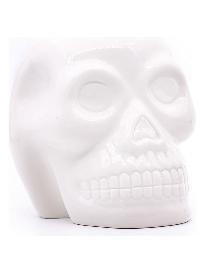 Candle Brothers Kominek zapachowy "Skull" w kolorze białym - wys.15 x Ø 14 cm rozmiar: onesize