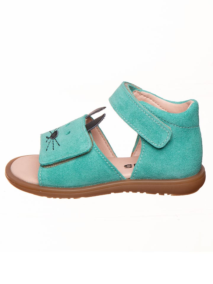 kmins Skórzane sandały w kolorze turkusowym rozmiar: 25