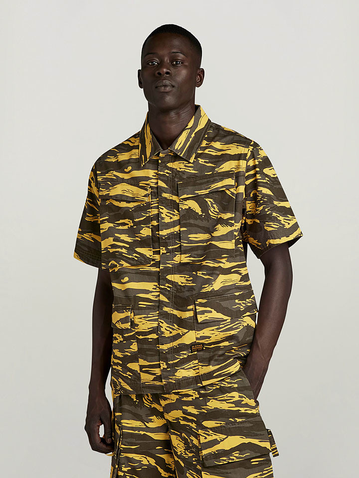 G-Star Koszula w kolorze brązowo-żółtym rozmiar: XXL