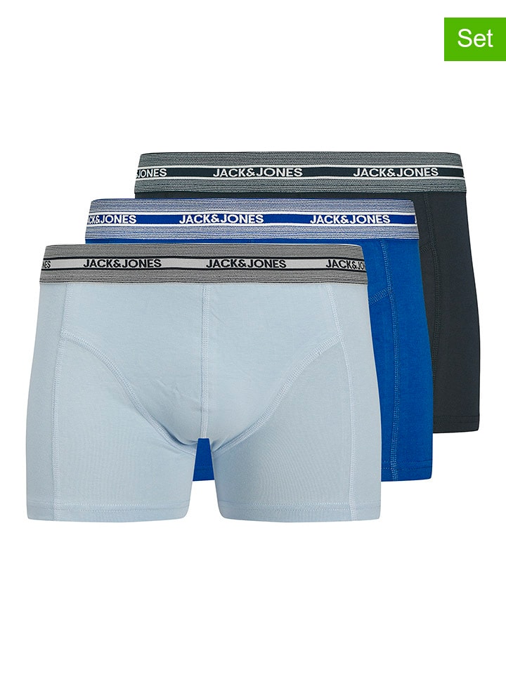 JACK & JONES Junior Bokserki (3 pary) "Leo Solid" w różnych kolorach rozmiar: 152