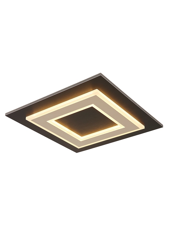 Globo lighting Lampa sufitowa LED "Jayden" w kolorze czarno-beżowym - 32 x 5,5 x 32 cm rozmiar: onesize