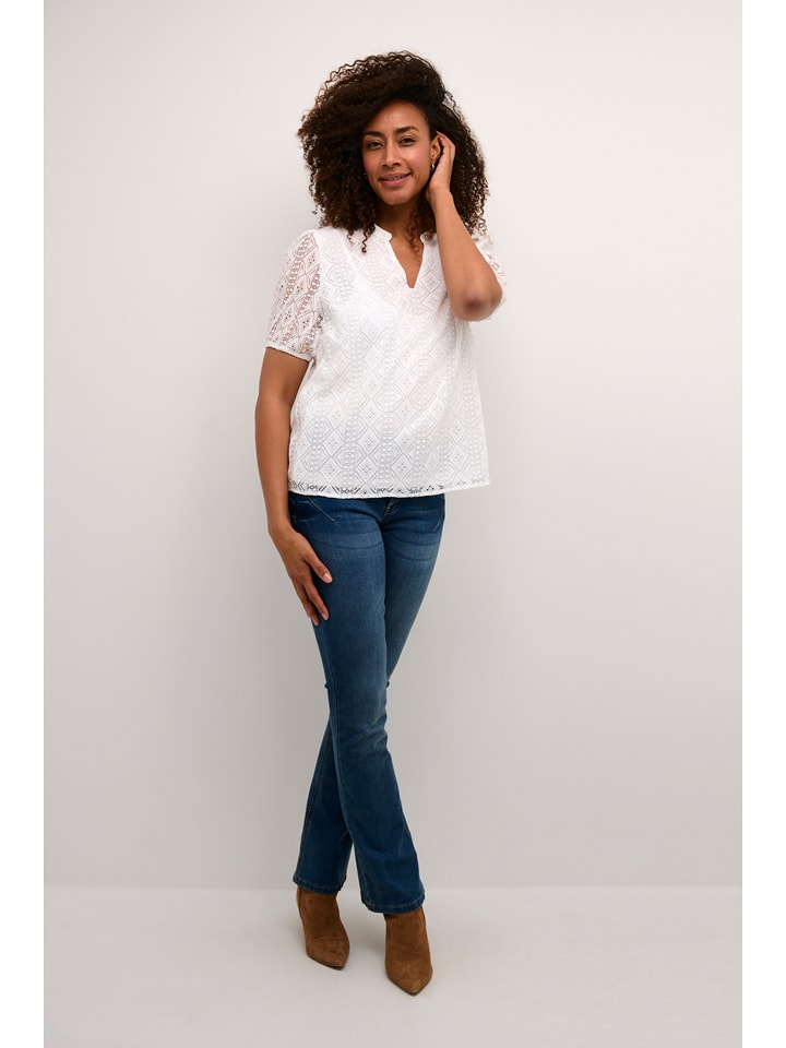 Kaffe Bluzka w kolorze białym rozmiar: 40