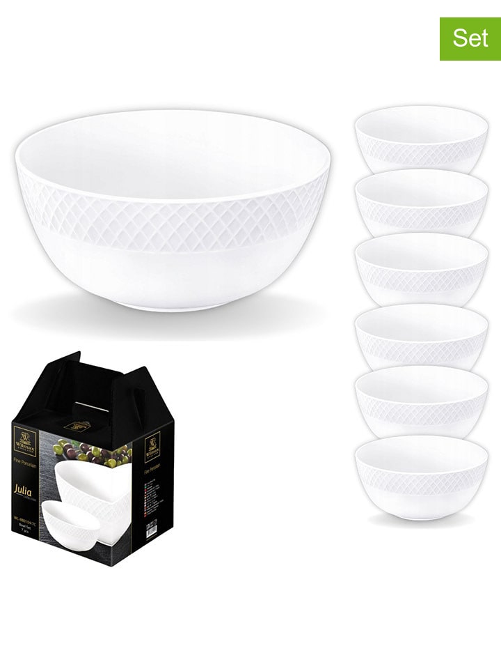 Wilmax 7-częściowy zestaw w kolorze białym rozmiar: onesize