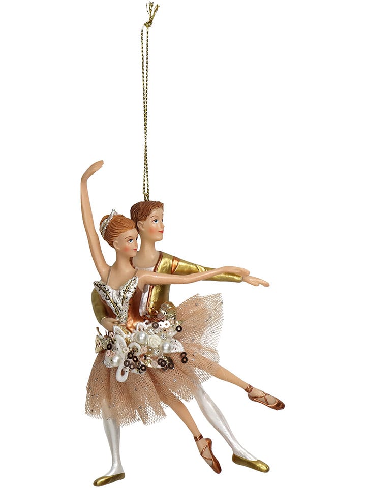 Kersten Bombka "Ballet Couple" w kolorze złoto-beżowym - 10 x 14 cm rozmiar: onesize