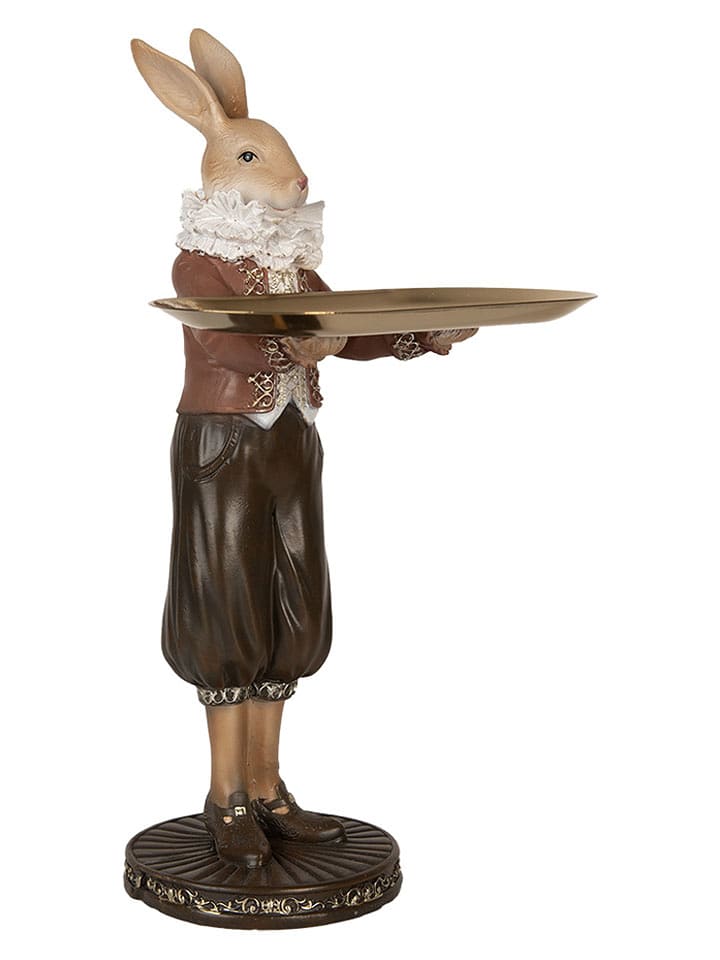 Clayre & Eef Figurka dekoracyjna w kolorze brązowo-beżowym - 13 x 28 x 10 cm rozmiar: onesize