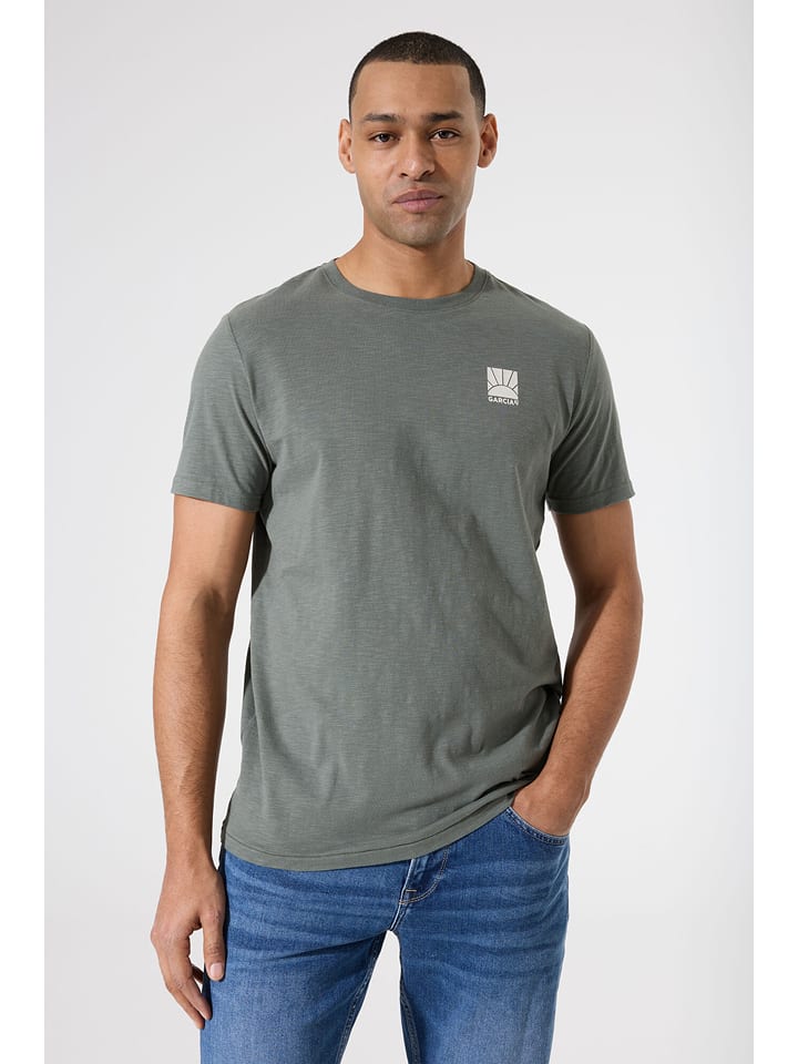 Garcia Koszulka w kolorze khaki rozmiar: S