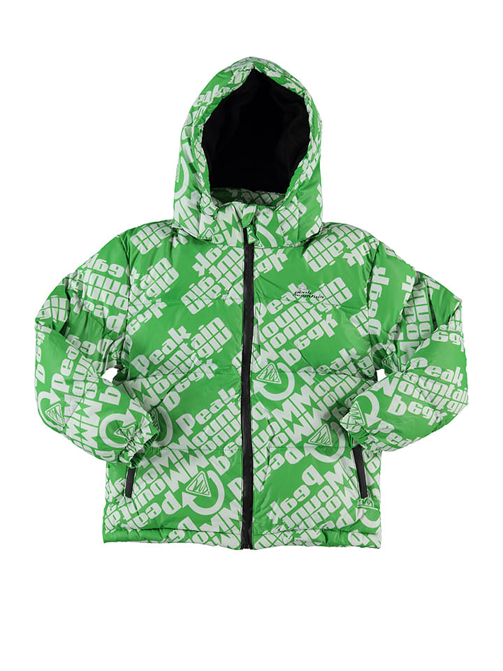 Peak Mountain Kurtka zimowa w kolorze zielono-białym rozmiar: 116