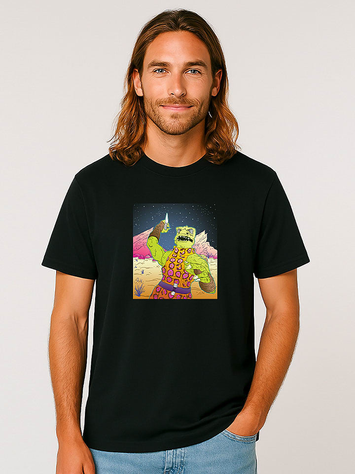 WOOOP Koszulka "Reptilian Warrior" w kolorze czarnym rozmiar: XL