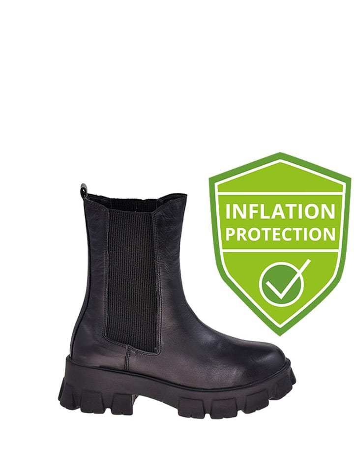 Moosefield Skórzane sztyblety w kolorze czarnym rozmiar: 39