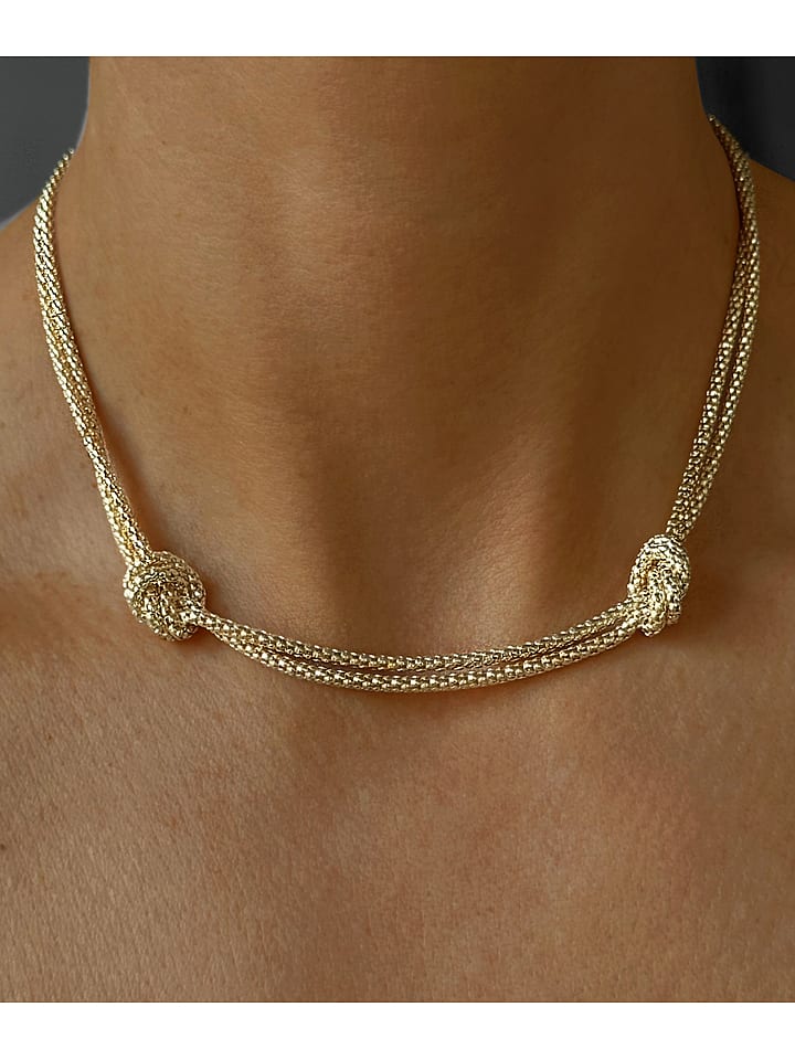 DI GIORGIO Pozłacany naszyjnik z elementami ozdobnymi - dł. 40 cm rozmiar: onesize