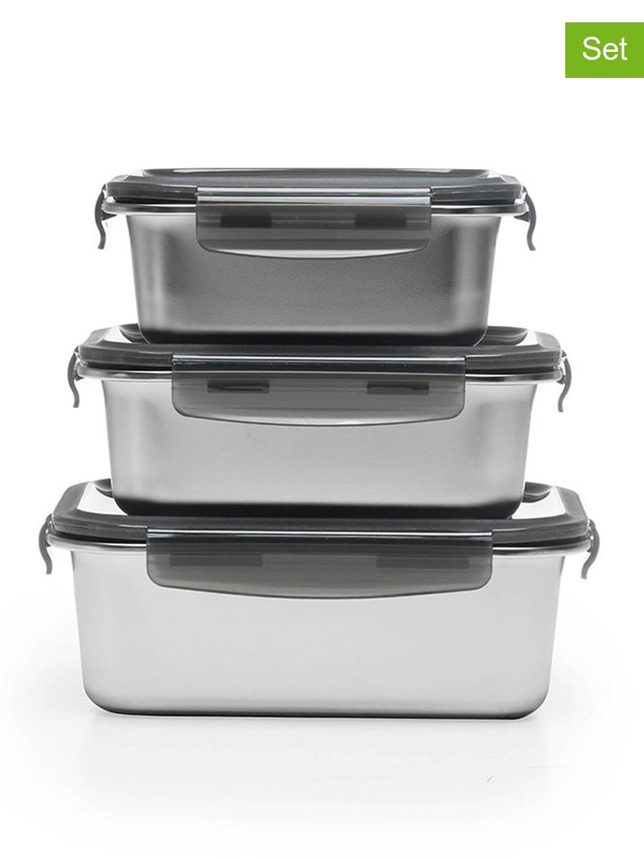 Laguiole Pojemniki (3 szt.) w kolorze srebrnym rozmiar: onesize