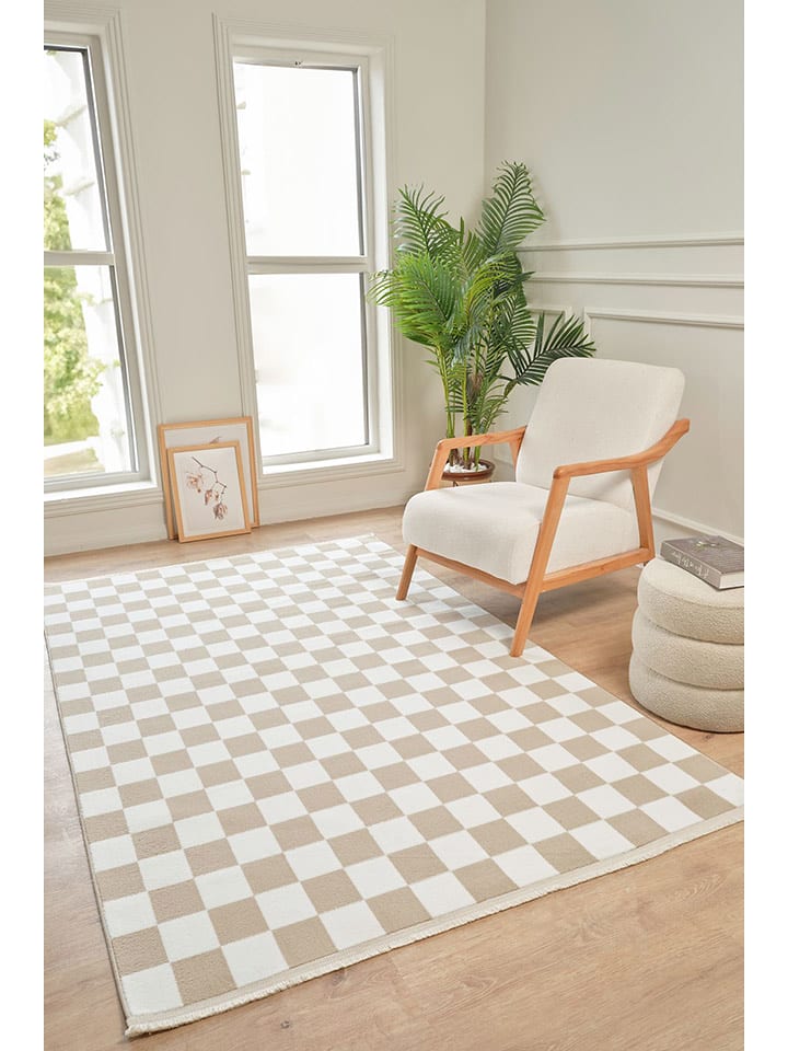 Conceptum Hypnose Dywan "Moderno 3333" w kolorze beżowo-białym rozmiar: 80x150 cm